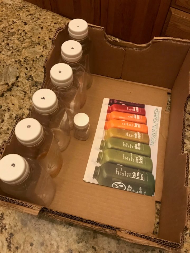 empty juice cleanse bottles